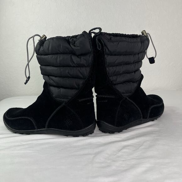 Columbia Winter Boots style 1559-010 black suede quilted mid-calf insulated 9.5 - Picture 5 of 10